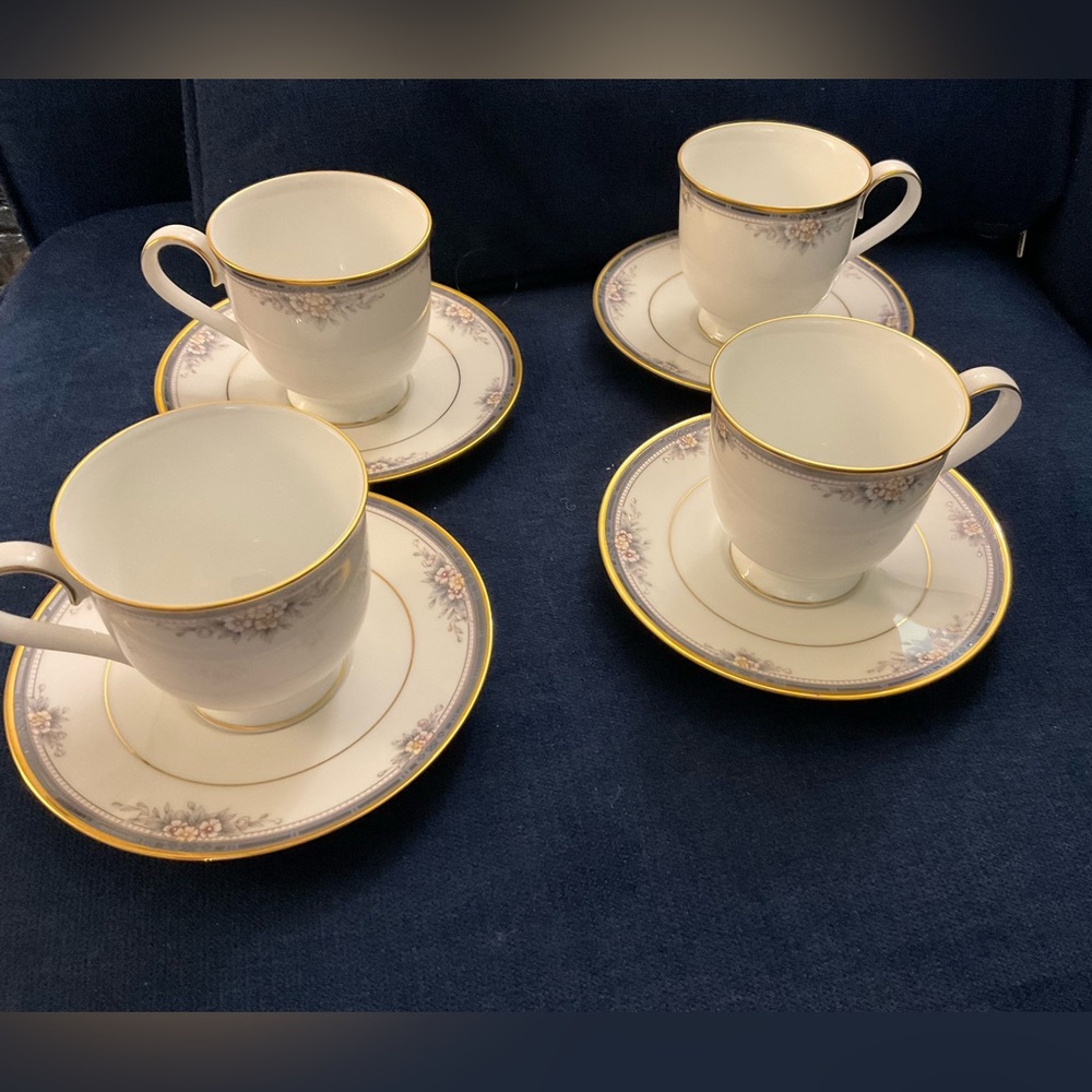 Noritake Ontario bundle of 4 cups and saucers